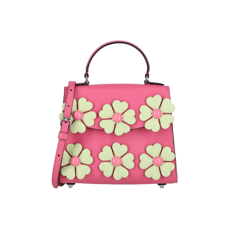 Buy Moschino Floral Appliqué Shoulder Bag 'Fantasy Pink' - 7450