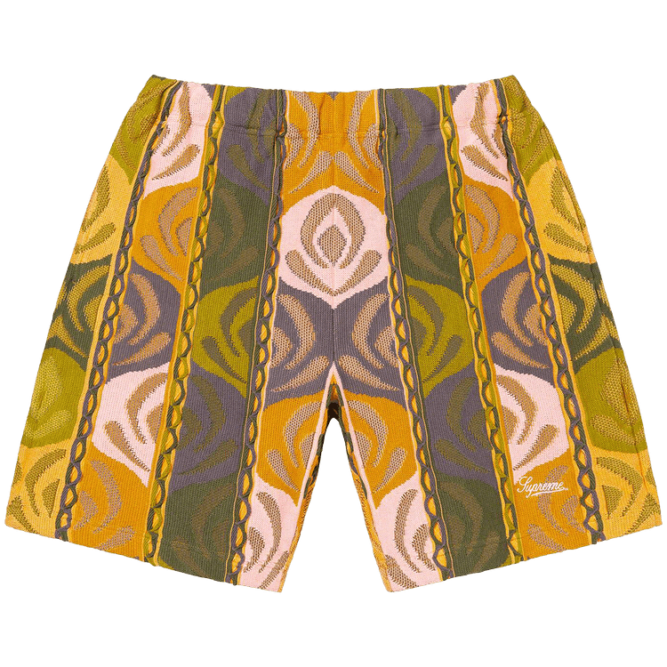 Buy Supreme Abstract Textured Knit Short 'Dark Olive' - SS22SH31