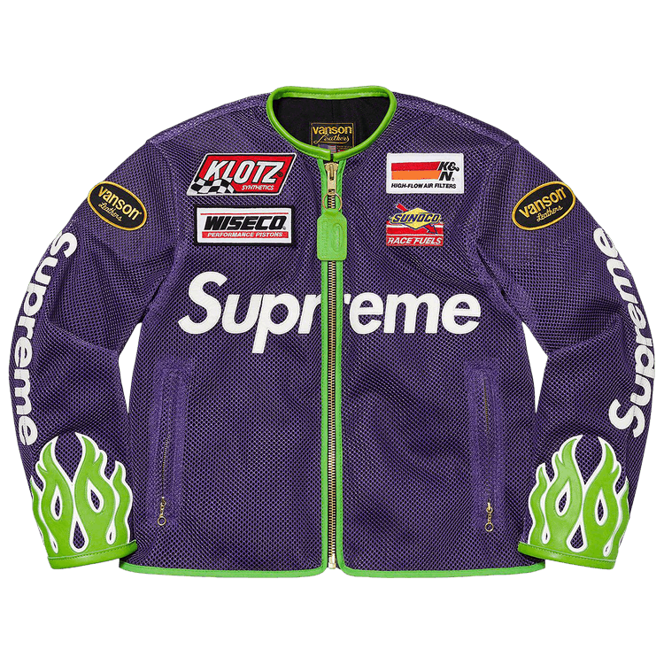 Buy Supreme x Vanson Leathers Cordura Mesh Jacket 'Purple