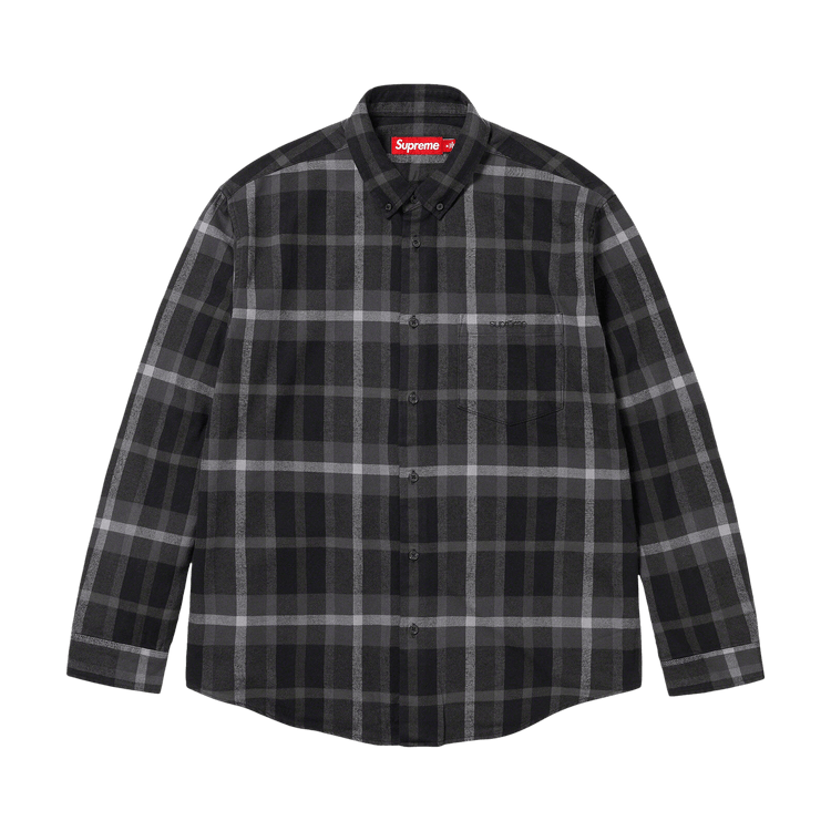 Buy Supreme Plaid Flannel Shirt 'Black' - FW22S8 BLACK | GOAT