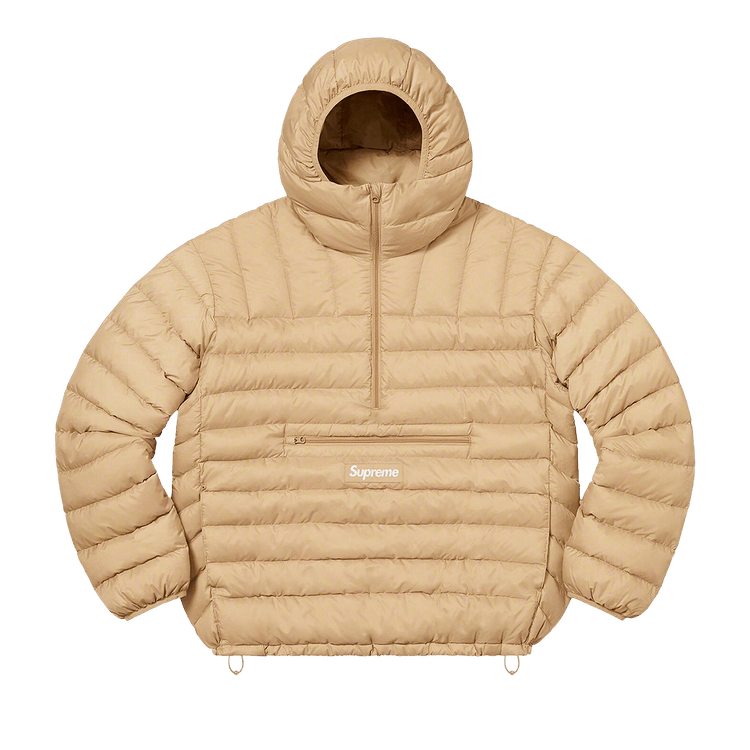 Buy Supreme Micro Down Half Zip Hooded Pullover 'Tan' - FW22J70