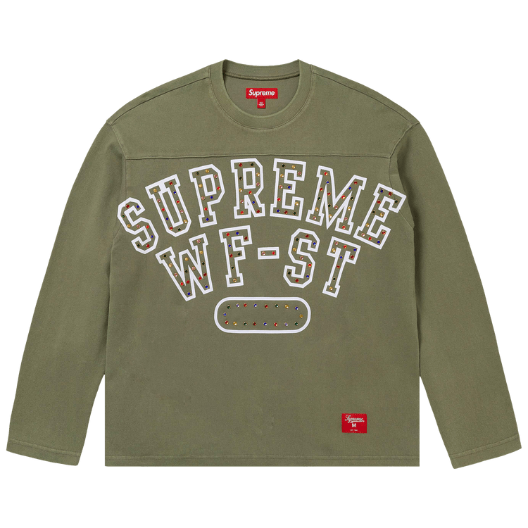Size xl Supreme Athletic Studded Long-Sleeve Top 'Olive'