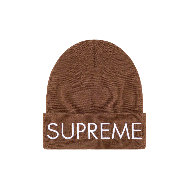 Buy Supreme Capital Beanie 'Brown' - FW22BN15 BROWN | GOAT