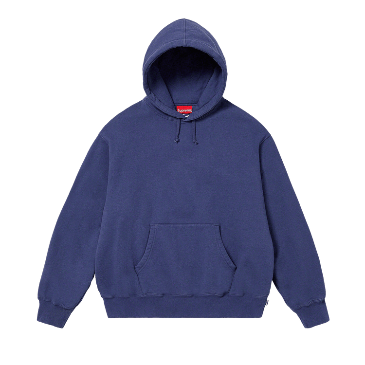 Buy Supreme Satin Appliqué Hooded Sweatshirt 'Navy' - FW22SW34