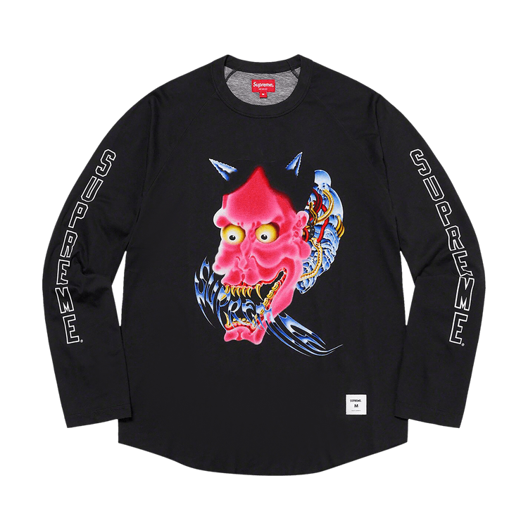 Buy Supreme Demon Raglan Long-Sleeve Top 'Black' - FW22KN73 BLACK