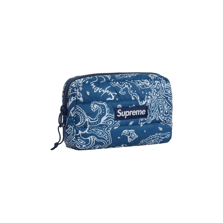 Supreme Puffer Neck Pouch Blue Paisley - FW22 - US