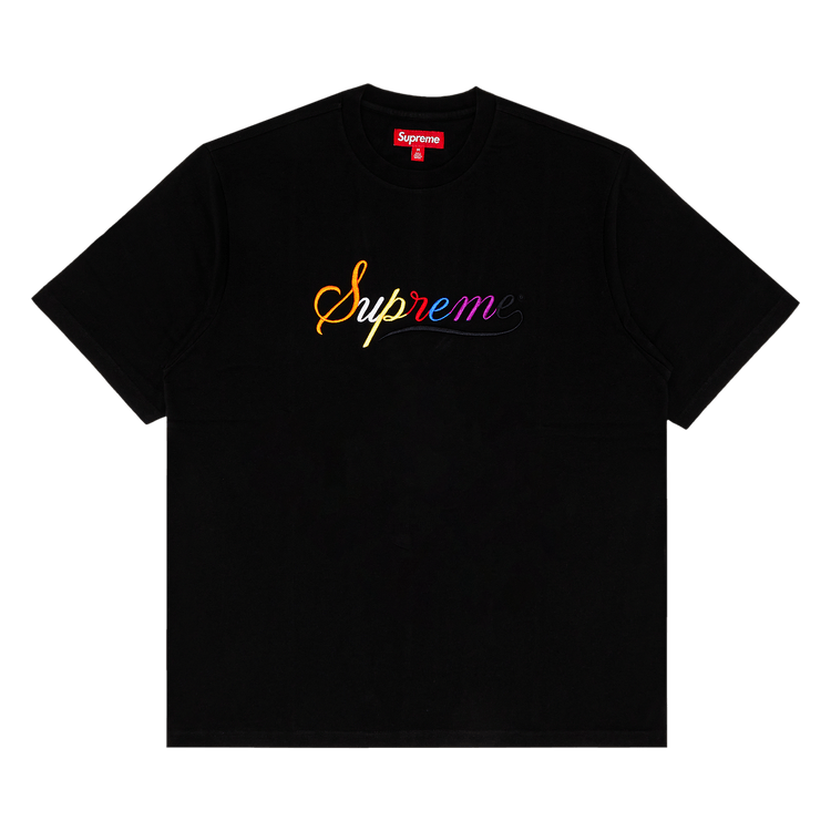 Buy Supreme Cursive Short-Sleeve Top 'Black' - FW24KN53