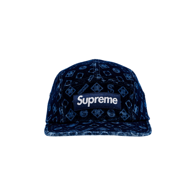 Buy Supreme Flocked Denim Camp Cap 'Blue' - FW24H94 BLUE | GOAT