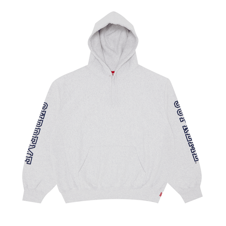 Buy Supreme Collegiate Sleeve Hooded Sweatshirt 'Ash Grey