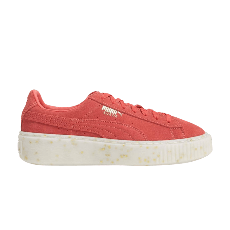 PUMA Suede Platform Board Shoes Red/Blue (Women's)