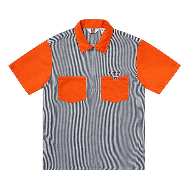 Supreme BEN DAVIS カバーオール オレンジ ストライプ　Sサイズ Supreme BEN DAVIS カバーオール オレンジ ストライプ Sサイズ