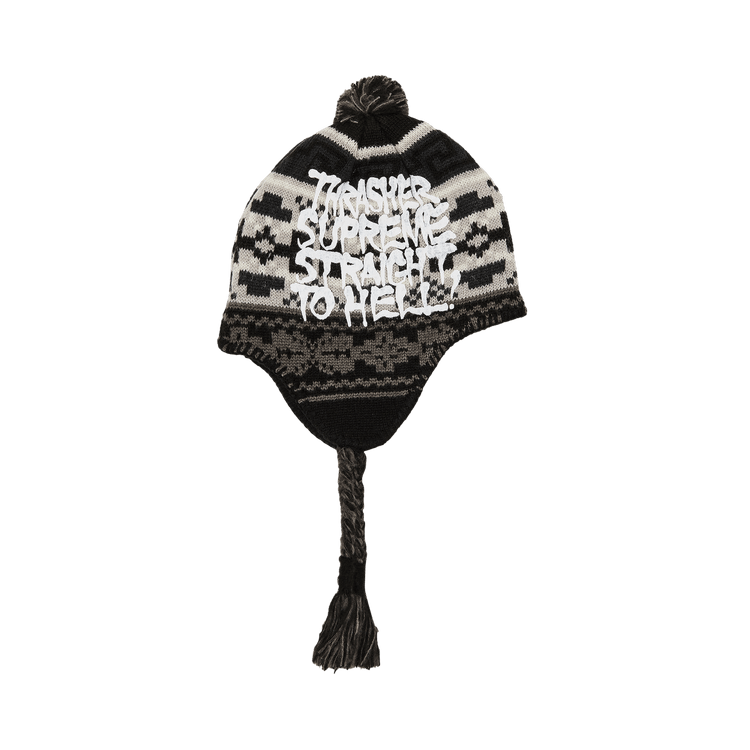 Buy Supreme x Thrasher Earflip Beanie 'Black' - FW24BN4 BLACK | GOAT