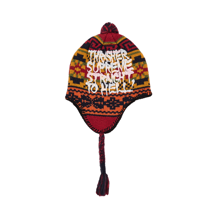 Buy Supreme x Thrasher Earflip Beanie 'Red' - FW24BN4 RED | GOAT