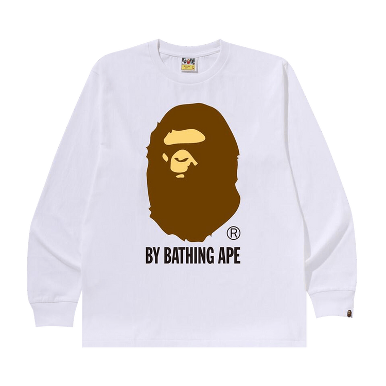Buy BAPE By Bathing Ape Long-Sleeve Tee 'White' - 1K80 111 015