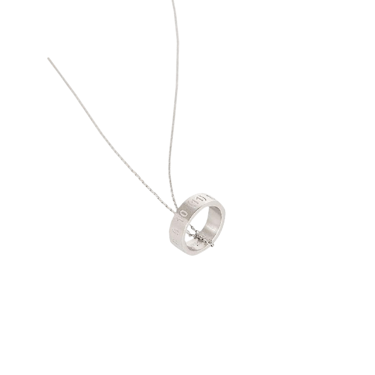 Buy Maison Margiela Number Logo Ring Necklace 'Silver