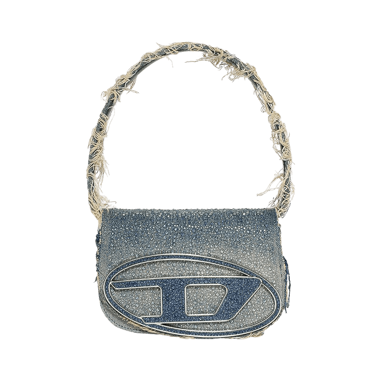Buy Diesel 1DR Denim And Crystal Shoulder Bag 'Medium Blue