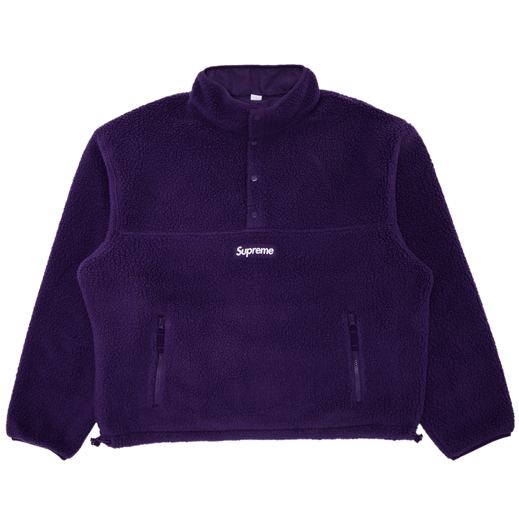 Size xl Supreme Polartec Shearling Reversible Pullover 'Purple'