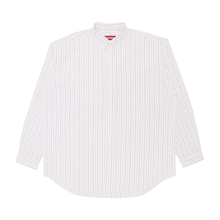 Buy Supreme Loose Fit Stripe Shirt 'White' - FW24S33 WHITE | GOAT