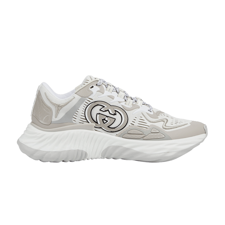 靴 GUCCI REGENT GREAT WHITE 38 Men's Gucci Re-Web sneaker in white leather | GUCCI® CA