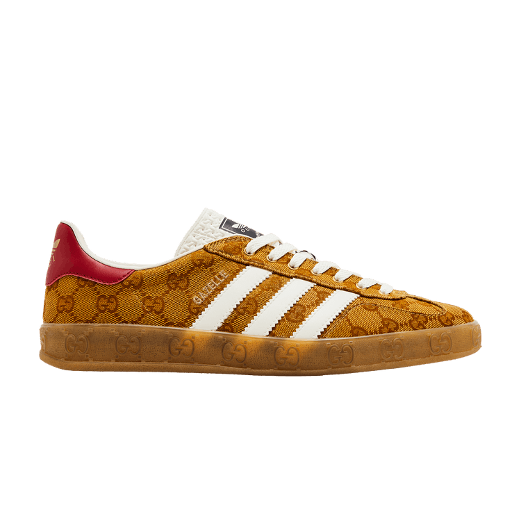 adidas Gazelle Gucci - Gg Monogram Beige - Shoes - Size 9 - Brown