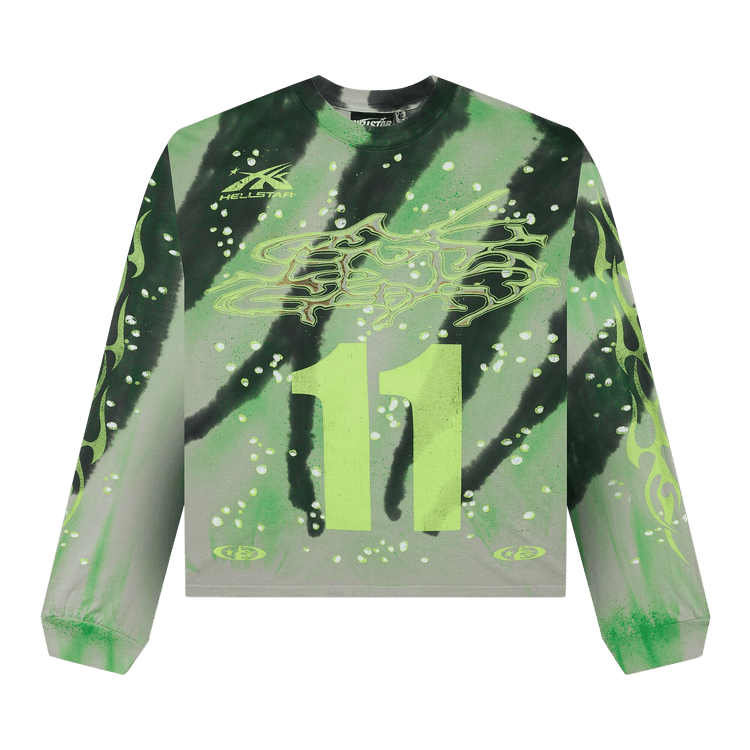 Buy Hellstar Tye-Dye Moto Long-Sleeve 'Green' - HS01LS001 GREE