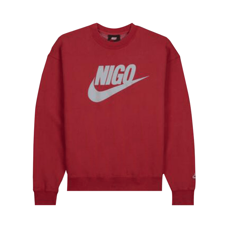Size xl Nike x Nigo NRG Fleece Crew Sweatshirt 'Red'