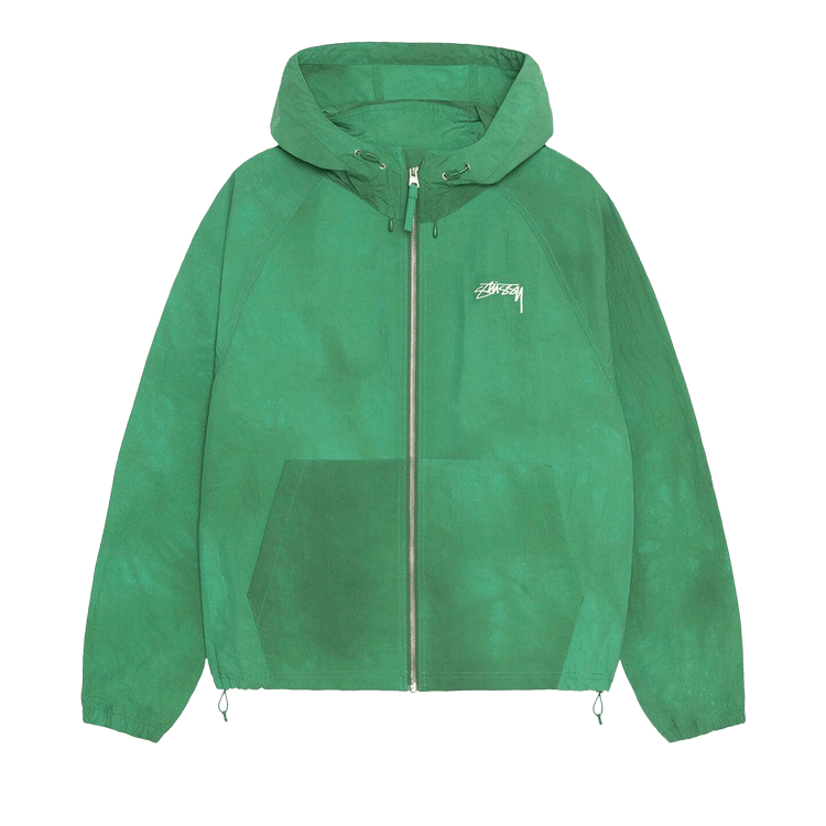 ジャケット・アウター Stussy beach shell wave dye jacket lime ジャケット・アウター Stussy beach shell wave dye jacket lime