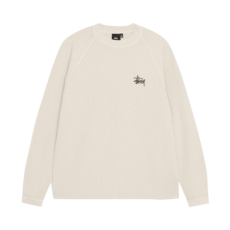 Buy Stussy Raglan Thermal Long-Sleeve Crew 'Bone' - 1140356 BONE