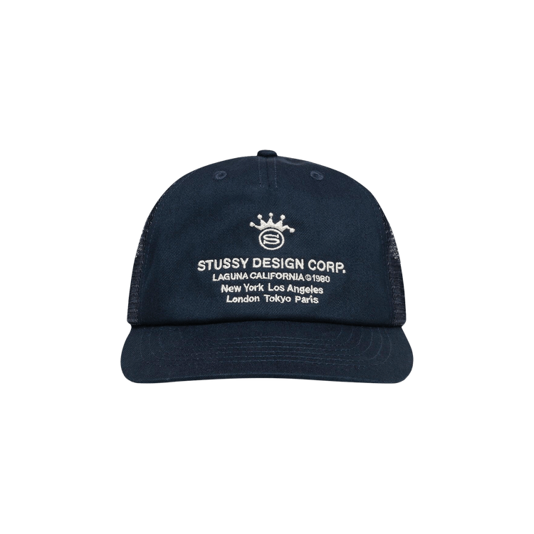 Buy Stussy Low Profile Design Corp Trucker Snapback 'Navy
