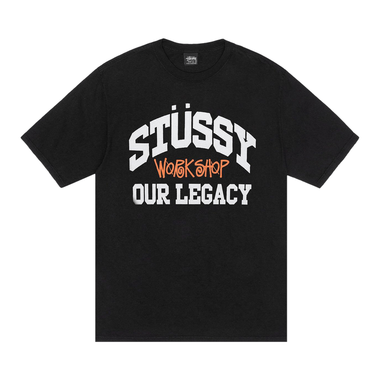 Buy Stussy x Our Legacy Work Shop Collegiate Tee 'Black