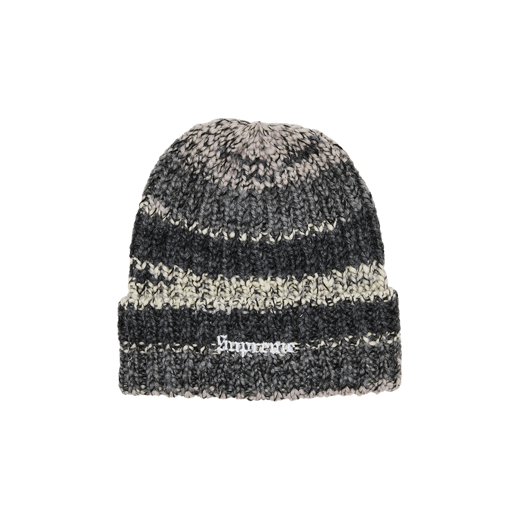 Buy Supreme Space Dye Stripe Beanie 'Black' - FW24BN37 BLACK | GOAT