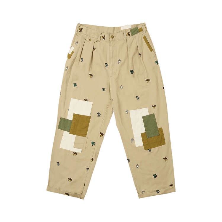 Buy Palace x Beams Plus Pleated Twill Trousers 'Beige