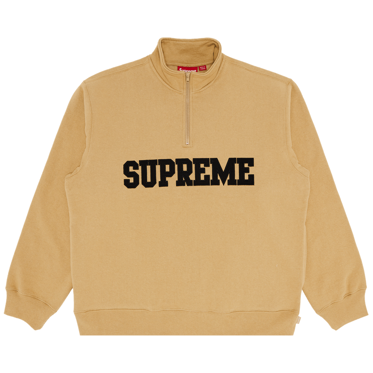 Buy Supreme Collegiate Half Zip Pullover 'Dark Tan' - FW24SW72 DARK TAN |  GOAT