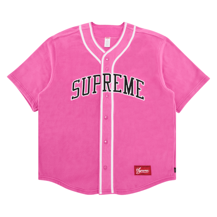 Buy Supreme Polartec Baseball Jersey 'Pink' - FW24KN7 PINK | GOAT