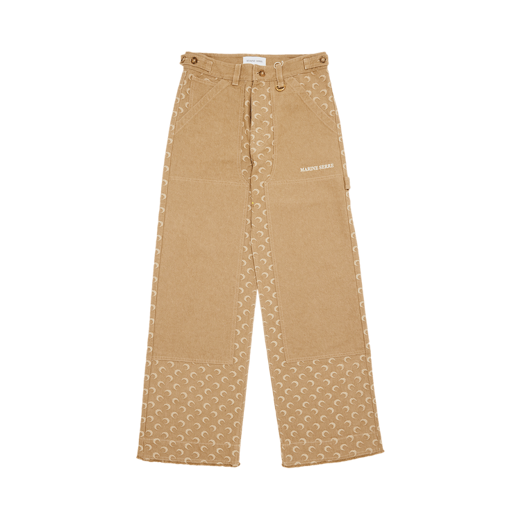 Buy Marine Serre Moon Jacquard Twill Workwear Pants 'Dark