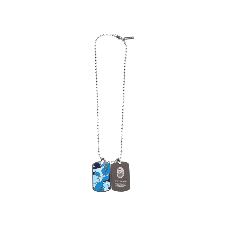 Buy BAPE ABC Camo Dog Tag Set Necklace 'Silver' - 1K80 182