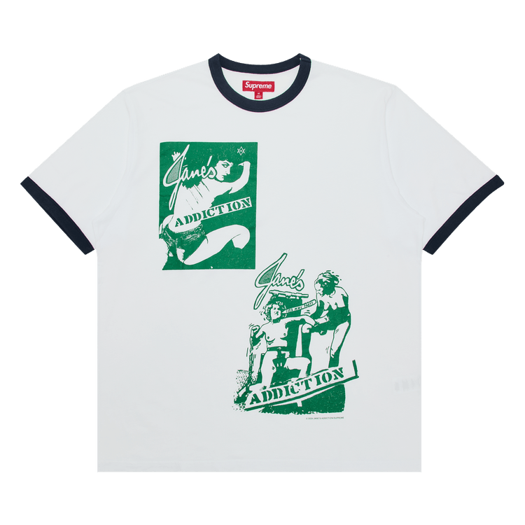 Buy Supreme x Jane's Addiction Ringer Tee 'White' - FW24KN66