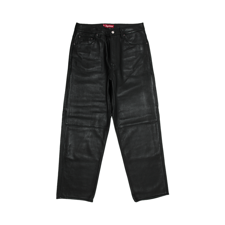 Buy Supreme Leather Baggy 5-Pocket Jean 'Black' - FW24P94 BLACK | GOAT