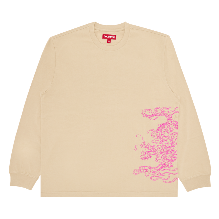 Buy Supreme Dragon Embroidered Long-Sleeve Top 'Khaki' - FW24KN92