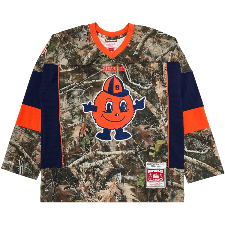 Buy Supreme x Mitchell & Ness NCAA Hockey Jersey 'TrueTimber
