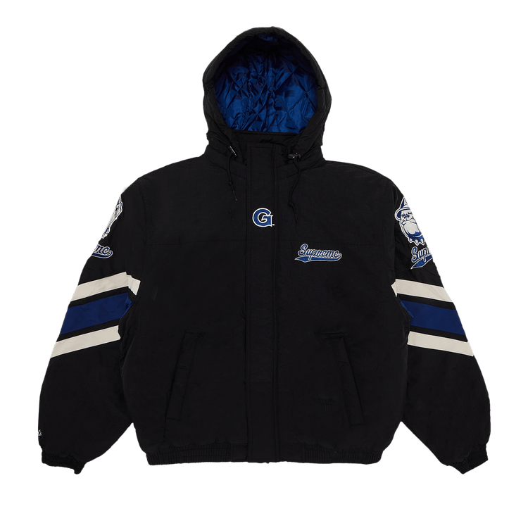 Buy Supreme x Mitchell & Ness NCAA Hooded Stadium Jacket Buy Supreme x Mitchell & Ness NCAA Hooded Stadium Jacket