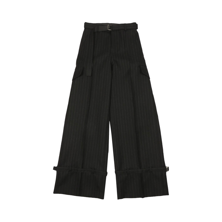 パンツ sacai FW24 CHALK STRIPE PANTS (24 07414 BLACK) Buy Sacai Chalk Stripe Pants 'Black' - 24 07414 001 | GOAT