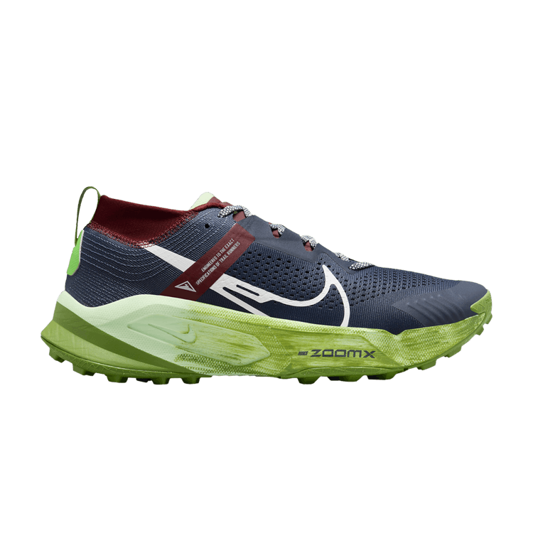 Nike ZoomX Zegama Thunder Blue Chlorophyll Dark Team Red Summit White