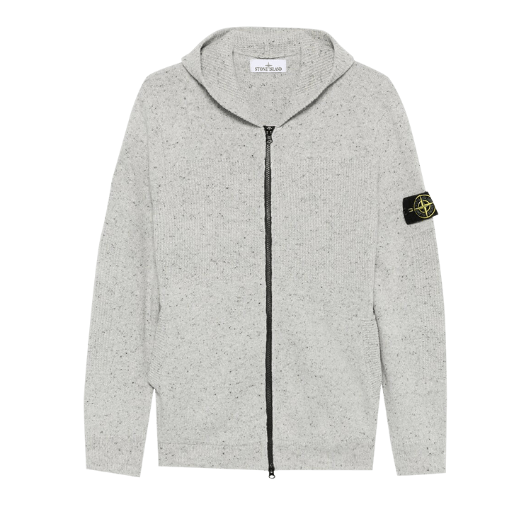 Buy Stone Island Zip-Up Knitted Hoodie 'Grey' - 8115563B1 V0060