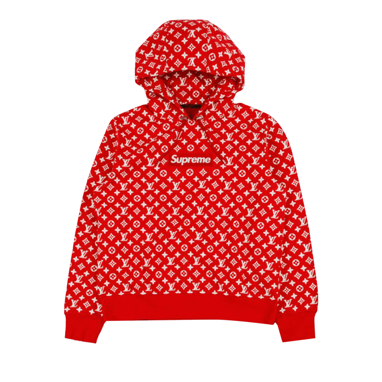 Толстовка с капюшоном с логотипом Louis Vuitton x Supreme Box 