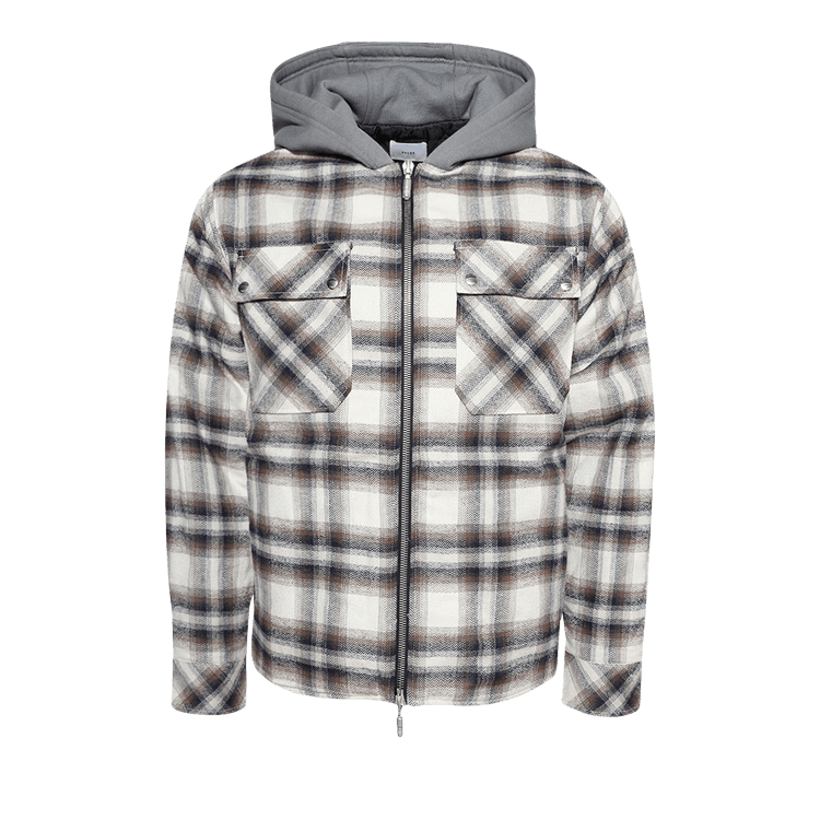 【FEPL】24FW★ Mechanic Gear Brushed Hood Buy Rhude Hooded Flannel Jacket 'Multicolor/Brown