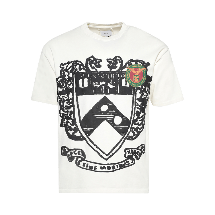 【関税込み】Rhude オフホワイト Runway クレスト Tシャツ Buy Rhude Runway Crest Tee 'Vintage White' - FW24TT200120241