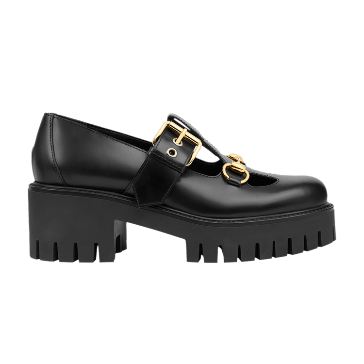 Buy Gucci Wmns Lug Horsebit 30mm Platform Loafer 'Black