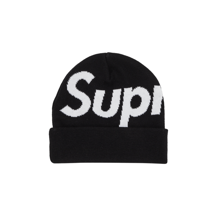 帽子 Supreme Sherpa Logo Beanie Black Supreme Sherpa Logo Beanie (FW23) - $40