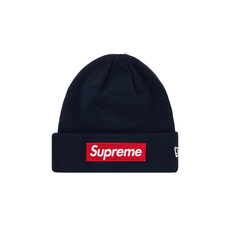 Supreme x New Era Box Logo Beanie 'Navy'